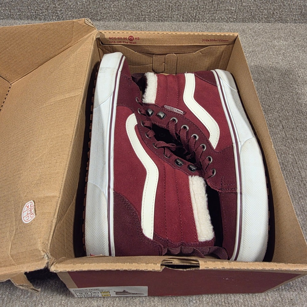 Vans Filmore Hi Vansguard Port Royale Burgundy Suede Sneakers Womens 9.5